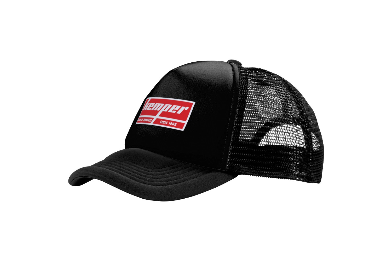 Baseball Cap "Trucker" mit 5 Segmenten - schwarz